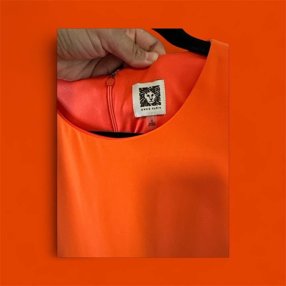 Anne Klein Bold Orange Dress - Picture 3 of 4